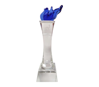 Torch-shaped Crystal Trophy