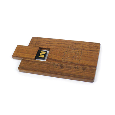 Wooden USB Flash Drive Card by Corporate Gift Store Singapore