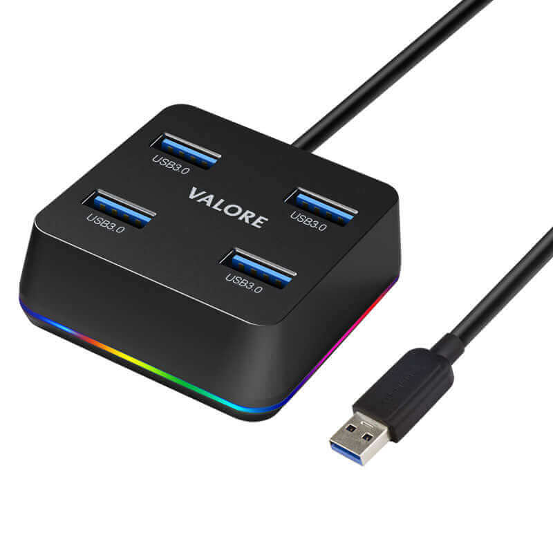 Valore 4-in-1 USB Hub With RGB Lighting (VUH-29) by Corporate Gift Store Singapore