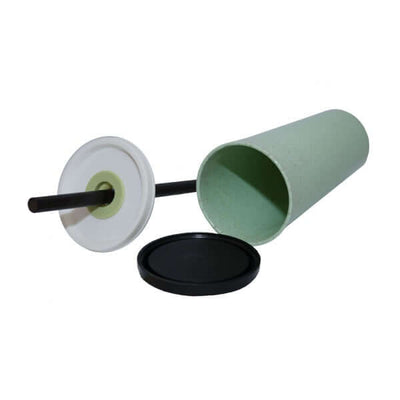 Wheat Straw Tumbler with Straw showcasing its eco-friendly design including the lid and straw.
