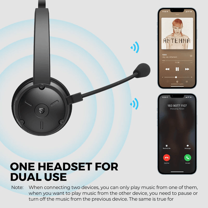 SOUNDPEATS A7 Pro AI Noise Cancellation Trucker Bluetooth Headset by Corporate Gift Store Singapore