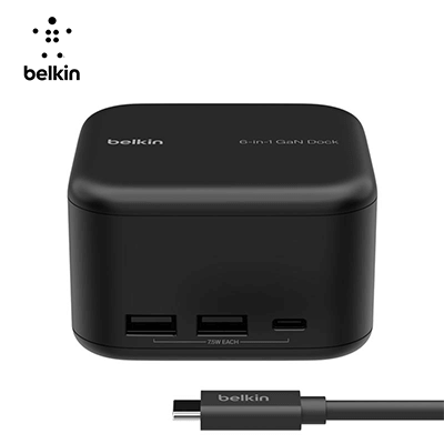 Belkin 130W USB-C 6-in-1 Core GaN Dock by Corporate Gift Store Singapore