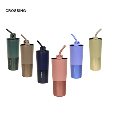 Crossing Volt Insulated Stainless Steel Straw Tumbler 710ML by Corporate Gift Store Singapore