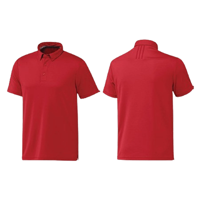 Adidas M SS Polo-T Shirt in vibrant red color, showcasing a sleek fit and stylish collar design.