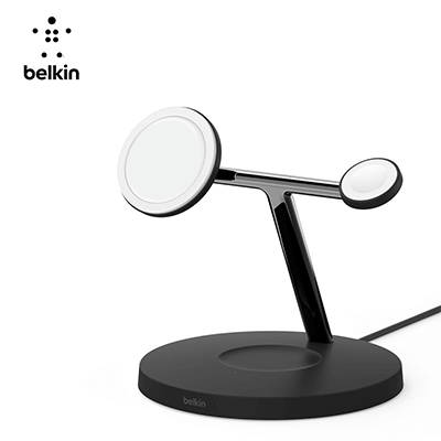 Belkin WIZ017myBK BoostCharge Pro 3-in-1 Wireless Charger with MagSafe 15W by Corporate Gift Store Singapore