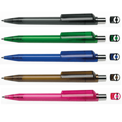 Maxema Ball Pen DOT D1 in various colors showcasing style for corporate gift use.