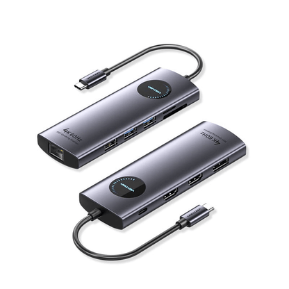 Vention 10-in-1 USB-C MST Docking Station with multiple ports and sleek design.