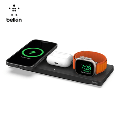 Belkin 3-in-1 Wireless Charging Pad with Official MagSafe Charging 15W