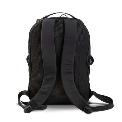 Frontier Trail Daypack black backpack with padded shoulder straps for comfort.