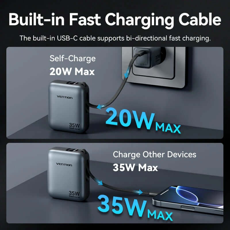Vention 10000mAh Power Bank 35W by Corporate Gift Store Singapore