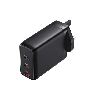 Vention 3-Port USB (C+C+A) GaN Charger (100W/65W/30W) UK-Plug