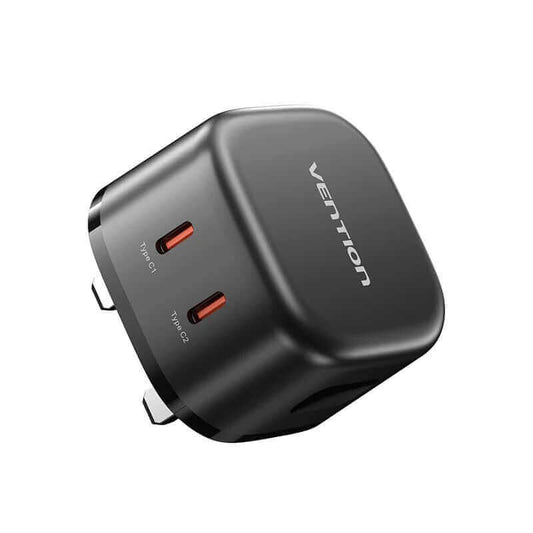 Vention 2-Port USB (C + C) GaN Charger 45W by Corporate Gift Store Singapore