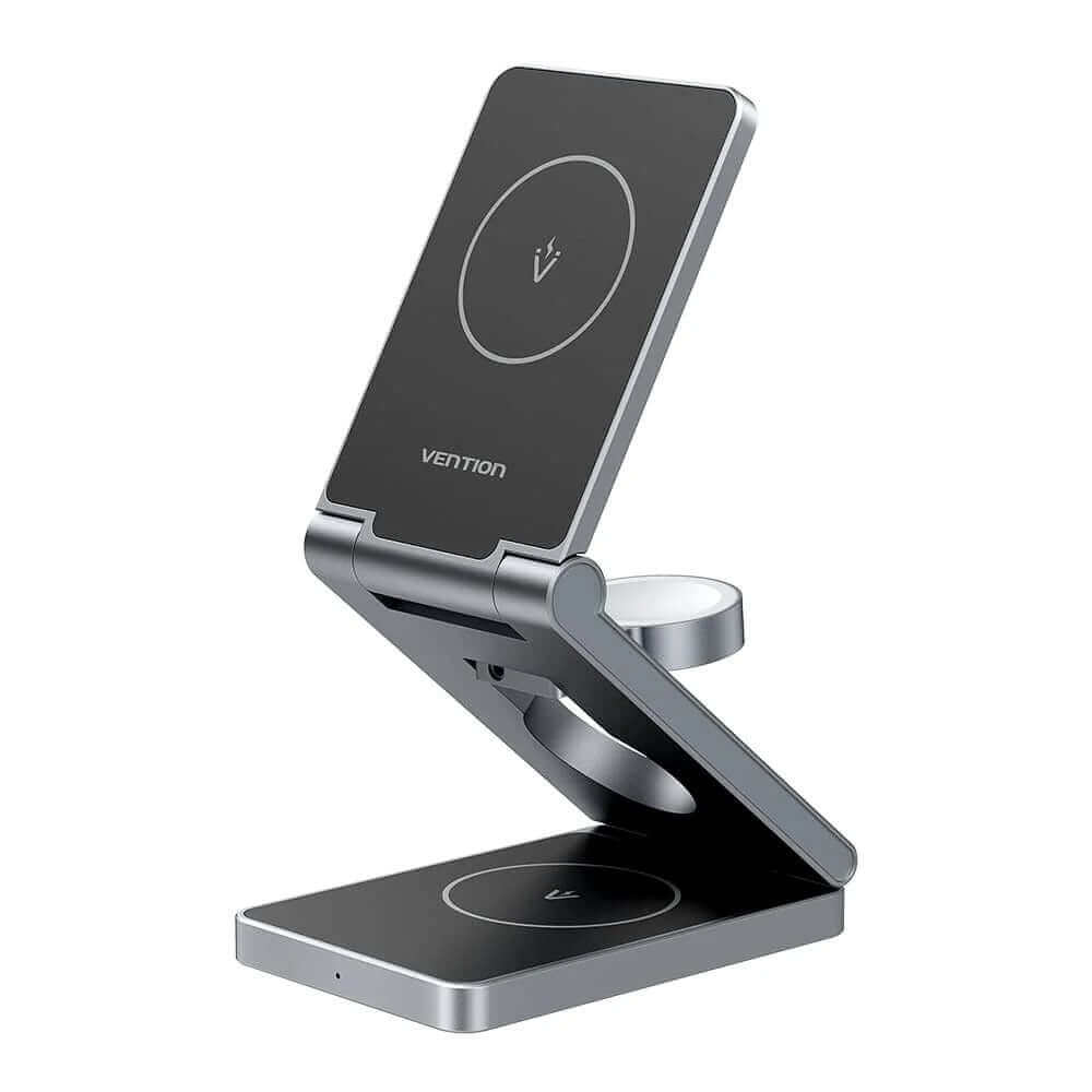 Vention 3-in-1 15W Wireless Charger Stand with MagSafe by Corporate Gift Store Singapore