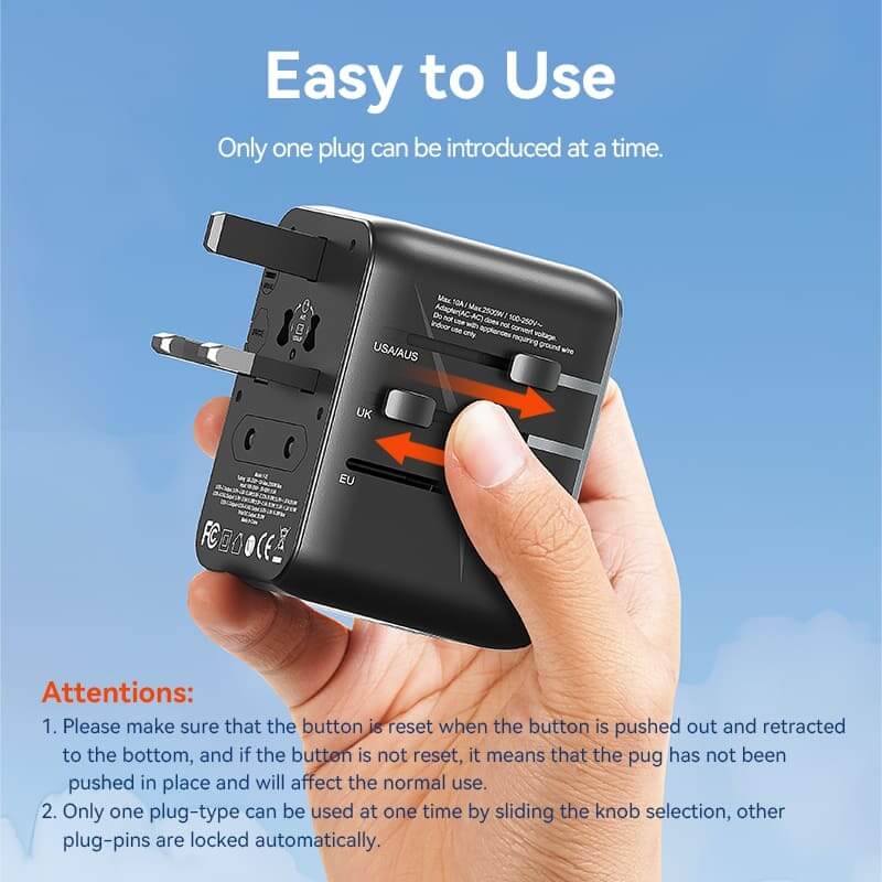Vention 3-Port USB Universal Travel Adapter by Corporate Gift Store Singapore
