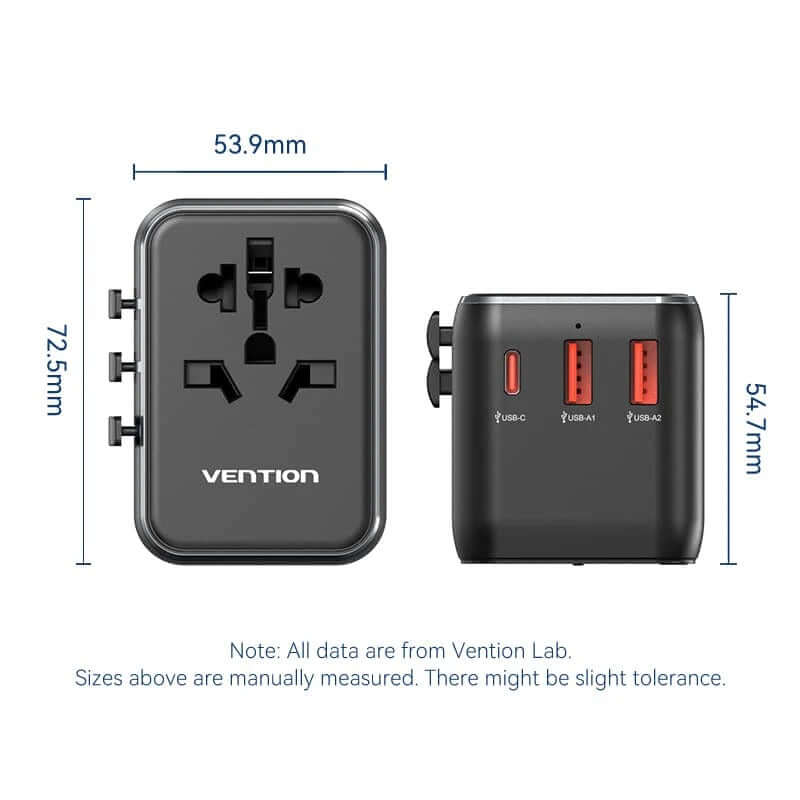 Vention 3-Port USB Universal Travel Adapter by Corporate Gift Store Singapore