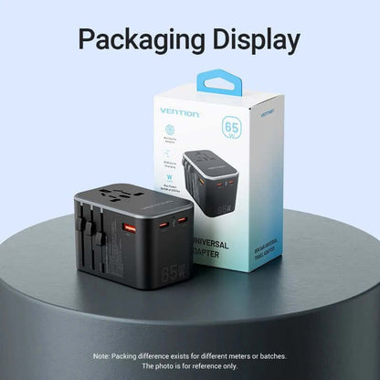 Vention 3-Port GaN USB A/C Universal Travel Adapter by Corporate Gift Store Singapore