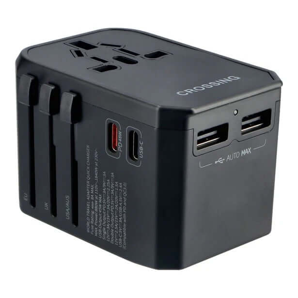 Crossing World Travel Adapter 45w With 2 USB C And 2 USB 3.0 A by Corporate Gift Store Singapore