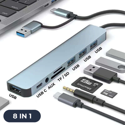 8 in 1 USB Hub by Corporate Gift Store Singapore