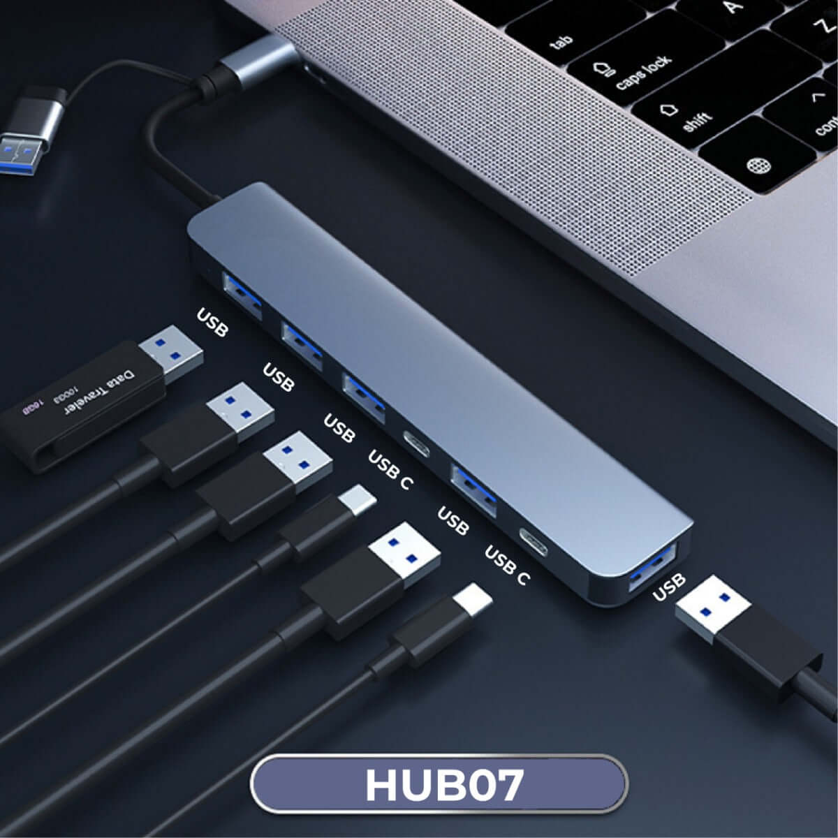 7 in 1 USB Hub by Corporate Gift Store Singapore