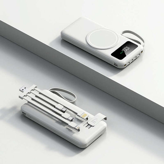 Wireless Powerbank with Detachable Cable and built in Phone Stand by Corporate Gift Store Singapore