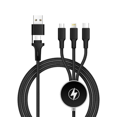 6 in1 Fast Charging Cable With LED Logo by Corporate Gift Store Singapore