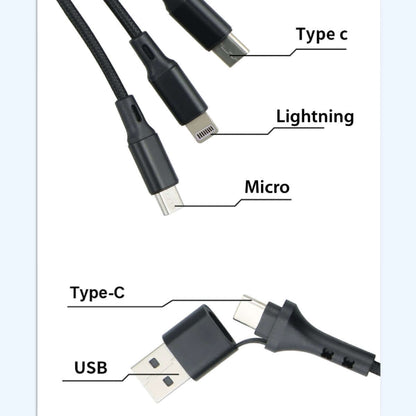 6 in1 Fast Charging Cable With LED Logo by Corporate Gift Store Singapore