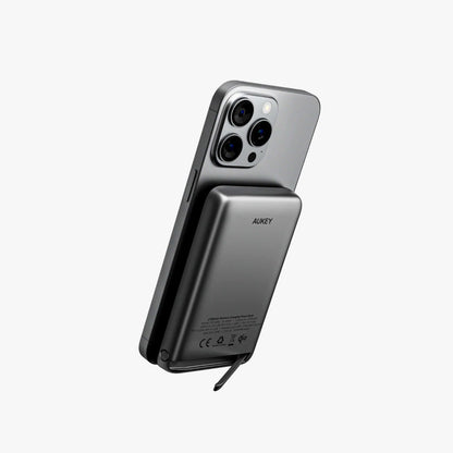 Aukey PB-MS05 MagFusion 6700mAh Qi2 Magnetic Wireless Charging Power Bank by Corporate Gift Store Singapore