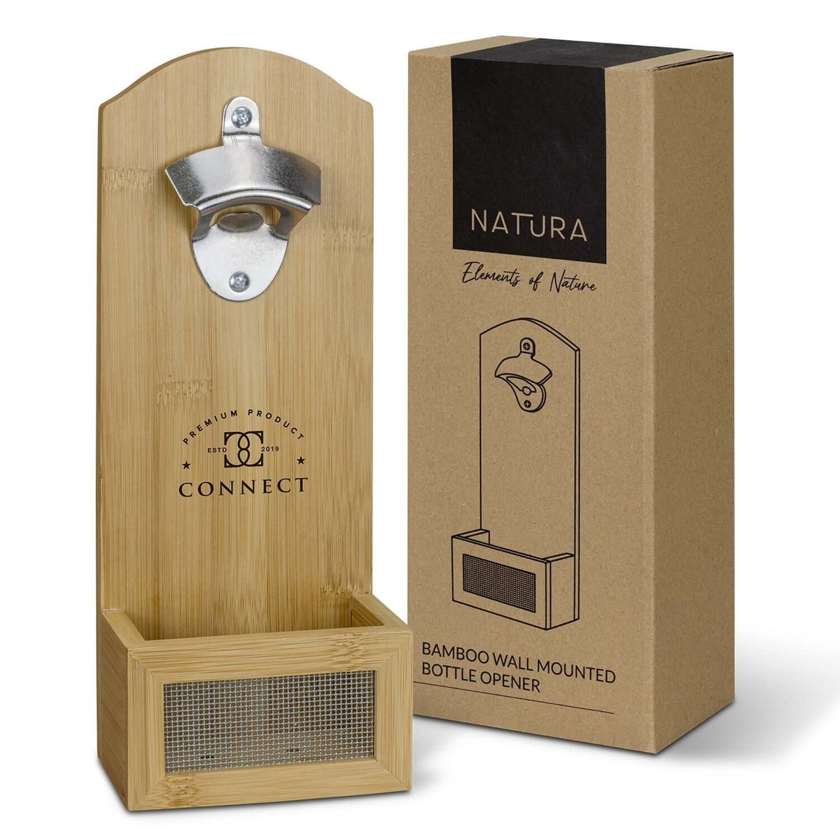NATURA Bamboo Wall Mounted Bottle Opener Corporate Gifts Singapore