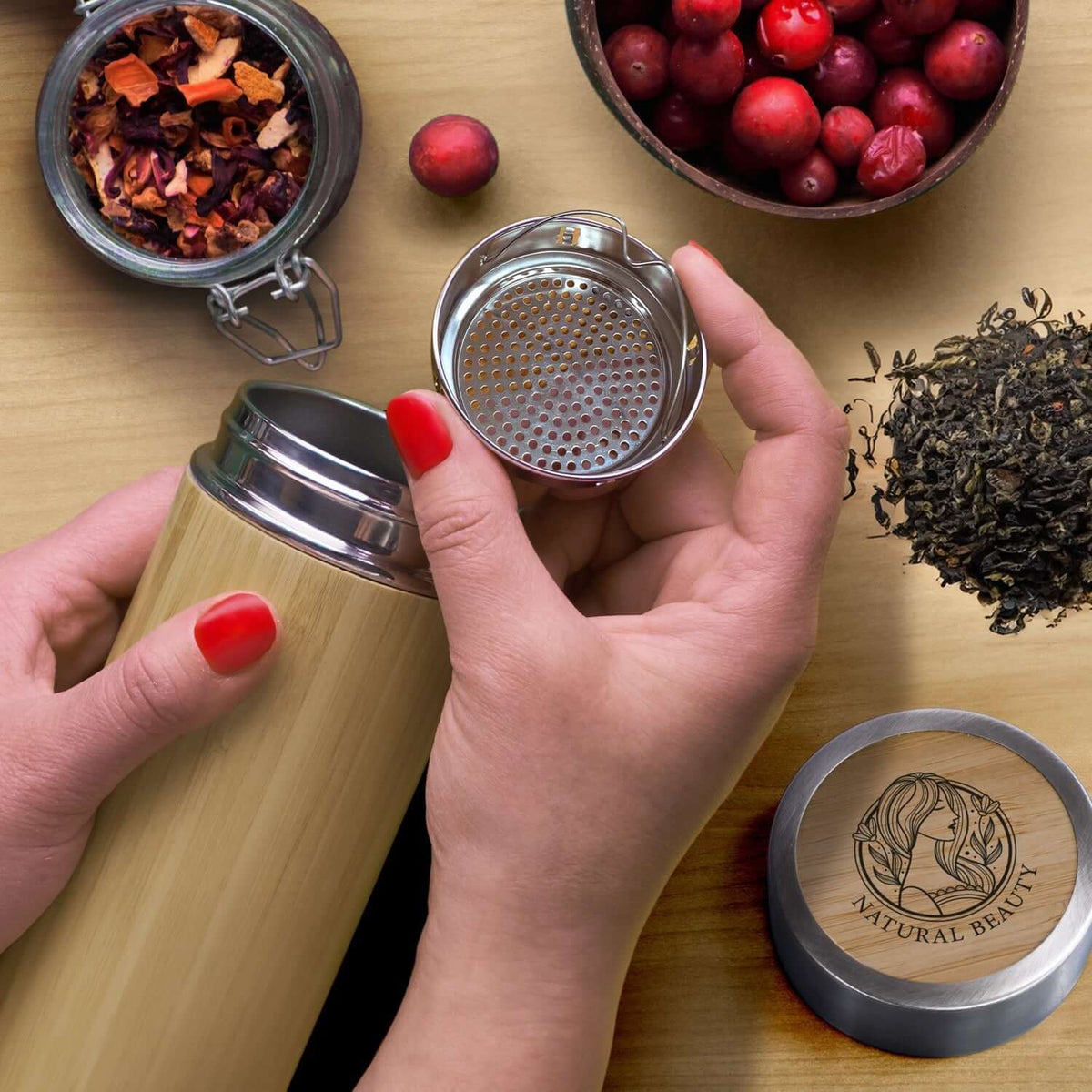 NATURA Bamboo Vacuum Bottle Corporate Gifts Singapore
