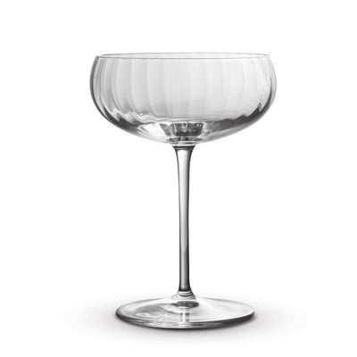 Luigi Bormioli Optica Cocktail Glass with ribbed design, lead-free crystal, 300ml, perfect for corporate gift Singapore.