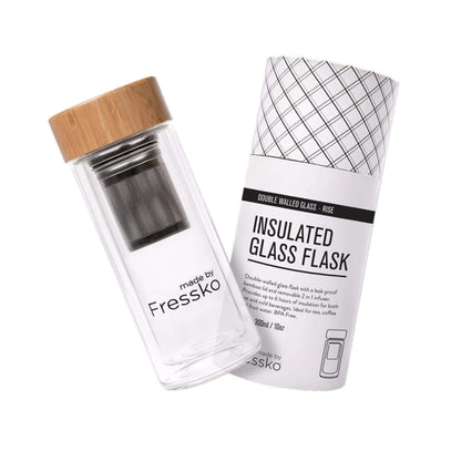 Made By Fressko Rise 10oz Infuser Glass Flask Corporate Gift Singapore
