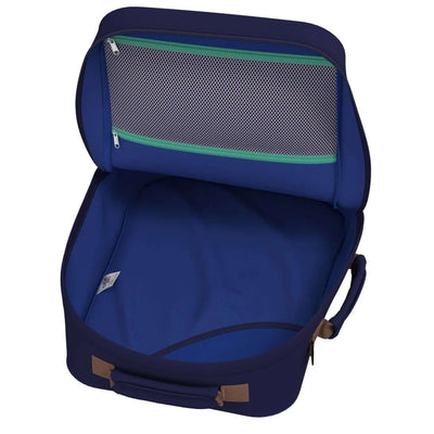 Cabinzero Classic Ultra Light Cabin Bag With Luggage Trackers 44L interior view showing spacious design.