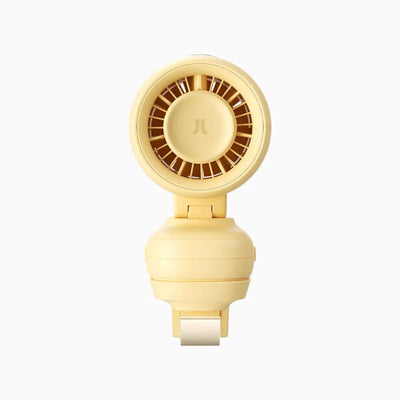Jisulife Life 4 5000mAh Clip Stroller Fan in yellow color, versatile and portable for outdoor use.