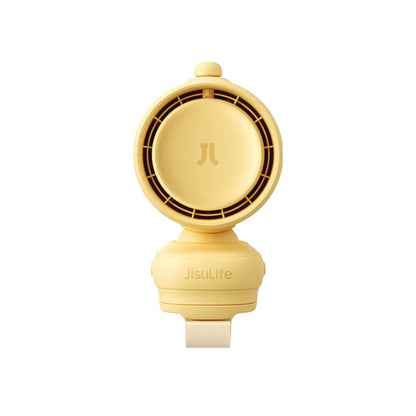 Jisulife Stroller Life 3 5000mAh Clip Fan in yellow color, perfect for comfort during outdoor activities.