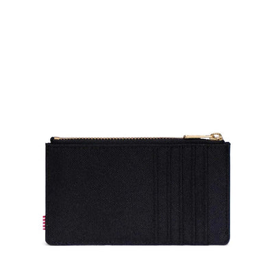 Herschel Oscar Large Cardholder in black with multiple card slots and zippered compartment.