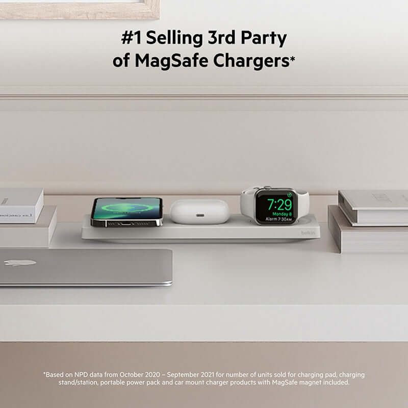 Belkin 3-in-1 Wireless Charging Pad with Official MagSafe Charging 15W by Corporate Gift Store Singapore