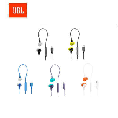 JBL Endurance Run 3C Wired Earpiece in various colors for a secure and comfortable fit during workouts.