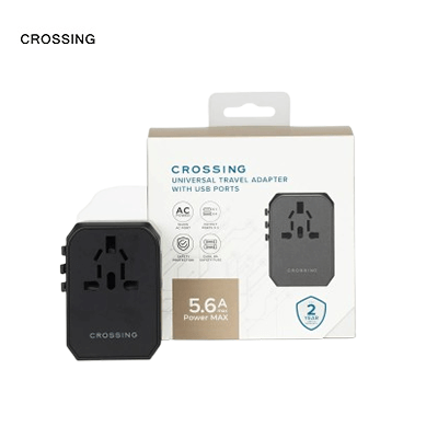 Crossing World Travel Adaptor with 4 X USB and 1 X USB-C by Corporate Gift Store Singapore