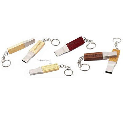 Wooden USB Flash Drive with Keychain U811 by Corporate Gift Store Singapore