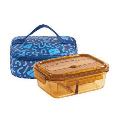LocknLock 3 Compartment Glass Lunch Box Set With Cutlery by Corporate Gift Store Singapore