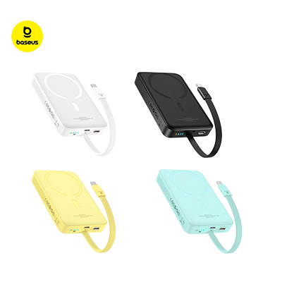 Baseus Magnetic Power Bank 30W 10000mAh With Built-in USB-C Cable by Corporate Gift Store Singapore