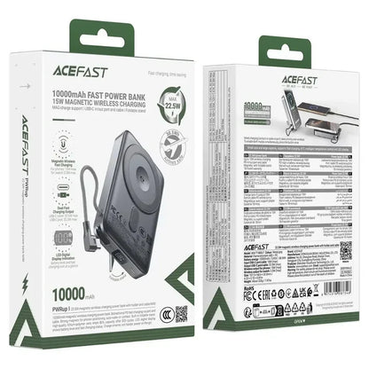 Acefast M40 10000mAh Magnetic Wireless Power Bank CCC Certified