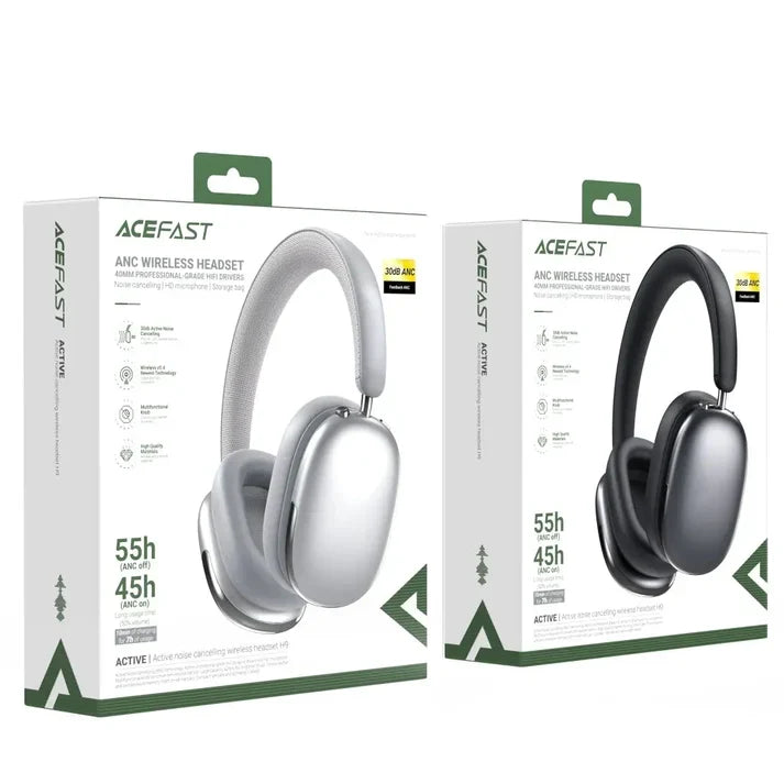 Acefast H9 ANC Active Noise Cancelling Over Ear Headphones with Mic