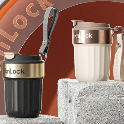 LocknLock Coffee Tumbler with Strap | gifts shop