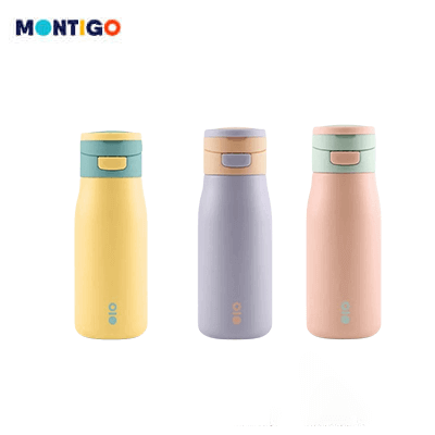 Montigo Joy Bottle collection featuring compact colors, perfect for little sippers from a Corporate Gift Store.