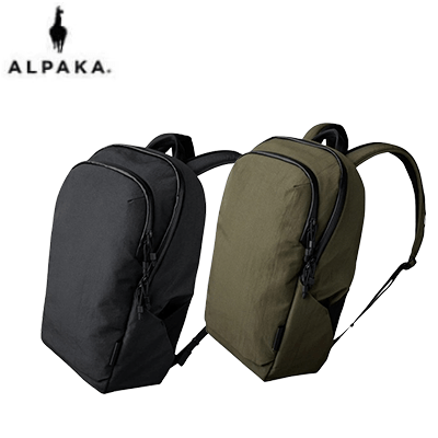 ALPAKA Bravo Backpack 23L in black and olive green, ideal corporate gift for professionals.