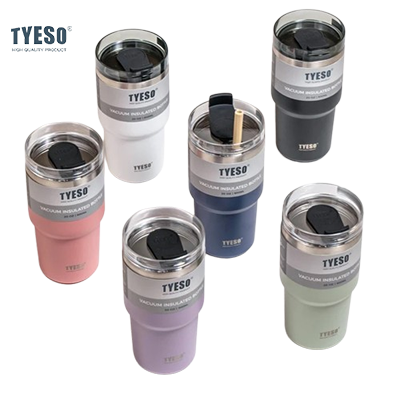 TYESO Stainless Steel Tumbler with Straw 20oz by Corporate Gift Store Singapore