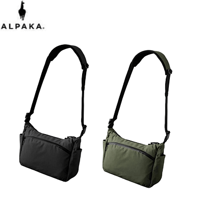 ALPAKA Flight Satchel Sling Bag in black and green, perfect for corporate gift and modern travel.