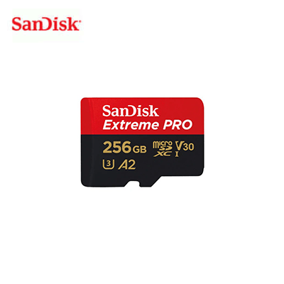 SanDisk Extreme PRO microSDXC QuickFlow UHS-I 256GB for high-performance media storage