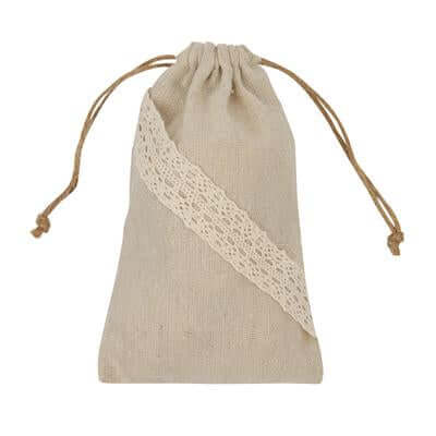 Jute Laced Drawstring Pouch by Corporate Gift Store Singapore